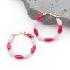 1 Pendientes Colgantes Colgantes de Acero Inoxidable con Recubrimiento al Vacío de Colores Gotas de Aceite con Cierre Redondo de Bambú Accesorios para Joyería DIY