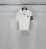 Directo de fábrica TB Tom verano nuevo bordado de cachorro cárdigan polo manga corta para mujer casual cómodo camisa combinable