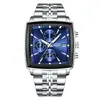 LIGE/Transfronterizo Nuevo Reloj de Cuarzo para Hombre Reloj de Negocios para Hombre Resistente al Agua Calendario Luminoso Correa de Acero Inoxidable Reloj de Pulsera Dorado Blanco
