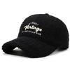 Gorra de Béisbol de Felpa Cálida de Invierno Bordada con Letras para Mujer Estilo Coreano Versátil para Mostrar la Cara Gorra con Visera de Pato