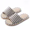 Pantuflas de Lino para Parejas, Adecuadas para Todas las Estaciones, Uso en Interiores para Hombres y Mujeres, Pantuflas de Piso de Algodón y Lino, Pantuflas Antideslizantes para el Hogar para Hombres, Algodón y Lino de Primavera y Verano al por Mayor