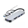 Estación de Acoplamiento Tipo Fábrica Súper 8 en 1 Tipo-C Hub USB 3.0 Lector de Tarjetas Extensor de Audio Venta al por Mayor