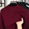 Suéter de Punto Grueso con Trenzas de Mezcla de Lana para Hombre Cuello Medio Alto Estilo Nuevo Otoño/Invierno 2026 Anti-Pilling Calentito Suéter de Punto para Hombre