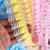 Xadrez Melancia Renda Decoração de Renda Acessórios para Vestuário Embalagem Material DIY Artesanal Atacado Plissado Camada Dupla Fungo