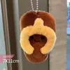 Chinelos Fofos que Fazem Barulho Pingente de Boneca de Pelúcia Bolsa Coração de Menina Chaveiro Pingente Decorativo Sandália Boneca