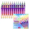 Juego de 12 Bolígrafos Ultra Finos para Uñas de 0.5mm, Pinceles Marcadores Acrílicos para Pintura DIY, Graffiti y Resaltado de Uñas