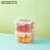 Lancheira Caixa de Frutas para Alunos do Ensino Fundamental Levarem para a Escola, Caixa de Armazenamento Infantil Portátil, Caixa Conservadora de Frescor, Transparente