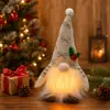 Decoração de Natal Enfeites de Gnomo Brilhantes Anão Sem Rosto Enfeites Criativos Janela de Casa Feriado de Natal