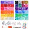 Cuentas de barril, cuentas con agujeros grandes, cuentas en caja, bricolaje, cuentas de poni acrílicas, material para cuentas, accesorios, oferta especial de Amazon