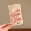 Nuevos Accesorios para el Cabello Estilo Coreano para Niños, Pinzas para el Cabello de Flor de Tela, Pasadores de Corazón de Colores Caramelo, Pinzas para Flequillo y Mechones de Cabello de Niñas