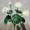Flores de Loto Simuladas, Hojas de Loto Falsas para Estanques, Nenúfares para Paisajismo, Decoración para Acuarios, Accesorios para Espectáculos de Danza, Flores Artificiales de Alta Gama