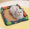 Nido de Gato de Verano, Esterilla para Mascotas, Esterilla de Ratán, Perrera, Esterilla para Nido de Gato, Esterilla Refrigerante de Hielo para Gatos, Base Antideslizante