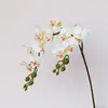 Flor Artificial Mini Phalaenopsis de 64CM Flor Falsa Flor Individual Decoración Floral para Mesa de Comedor Sala de Estar del Hogar Lujo Ligero Gama Alta