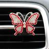 Rhinestone de mariposa con taladro completo clip de fragancia para salida de aire de coche decoración de salida de aire de aire acondicionado perfume para salida de aire