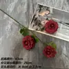 Decoração de flor artificial tom avermelhado em haste única, bola de flor para corredor de flor de seda, material para arranjo de flor de mesa para restaurante e casamentos ao ar livre