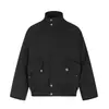 Chaqueta de Trabajo Funcional Americana con Cuello Alto para Hombre, Primavera y Otoño, Diseño Holgado con Sentido, Bolsillos, Informal, para Exteriores, Moda Urbana, Ropa de Abrigo