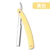 Navaja de Acero Inoxidable para Afeitado Manual y Recorte de Cejas Soporte para Navaja para Uso Doméstico y Comercial Navaja Plegable Retro Antigua