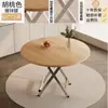 Mesa Doméstica Sencilla, Mesa Plegable Portátil para Exteriores, Mesa Redonda Plegable, Mesa de Comedor para Casa de Alquiler, Mesa Pequeña