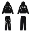 Sudadera con Estampado de Letras Hellstar Hellstar Conjunto de Pantalones Casuales Holgados para Hombre
