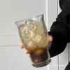 Estilo Ins Popular Taza de Vidrio de Boca Ancha para Jugo Taza Alta Creativa para Café Americano Helado Cerveza Bebidas Venta al por Mayor