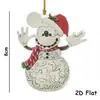 Decoração Pendente de Árvore de Natal de Acrílico Dupla Face Desenho Animado de Natal Fofo Pendente de Carro Novo Produto Transfronteiriço