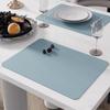 Mantel Individual de PU de Tierra de Diatomeas Estilo Nórdico Transfronterizo, Tapete Aislante del Calor, Mantel Individual Antideslizante y Resistente al Calor para Mesa de Comedor, Mantel Individual Cuadrado para Hogar Estilo Occidental