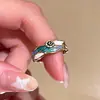 ¡Fiesta Oceánica! Anillo Vintage de Estrella de Mar, Concha y Perla para Mujer, Anillo de Esmalte con Goteo de Aceite, Anillo para Dedo Índice, Anillo Apilable