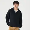 Tricô Falso Duas Peças Gola V Masculino Inverno Retro Americano Peça de Baixo Tricô Cinza Torcido Tricô Torcido Top