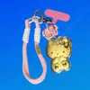 Chaveiro de Ouro Puro 999 Pingente de Celular Dourado Personalizado com Fotos e Amostras, Material para Pendurar na Bolsa Presente para Empresa Personalização