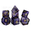 Juego de Mesa Dungeons & Dragons Dados Set de 7 Piezas Dados de Juego Multilado Dados Dnd Rpg Ojo de Gato Violeta