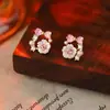 Colección Multicolor de Pendientes para Mujer, Niñas Dulces, Estilo Suave, Dulce y Fresco, Pendientes Retro Simples para el Día a Día