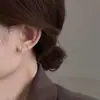 Pendientes de Nuevo Diseño Transfronterizos Estilo Coreano Pendientes Giratorios de una Sola Perla Redonda Pendientes Elegantes Accesibles de Lujo Simples Venta al por Mayor