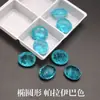 Piedra de Cristal de Vidrio Empalmado Cabujón Ovalado Piedra Suelta Piedra Preciosa de Color Paraiba Imitación Piedra Suelta Piedra de Accesorio para Joyería