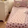 Sábana de gasa de doble capa de algodón suave y esponjoso Clase A, pieza individual, juego de tres piezas de algodón lavado, funda de edredón para dormitorio, cama doble, dormitorio estudiantil