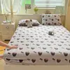2026 Novo Conjunto de Cama de Três Peças Mais Veludo Espessado Veludo Leiteiro Quarto de Dormitório Quarto Capa de Cama de Solteiro Estilo Fresco Estampado