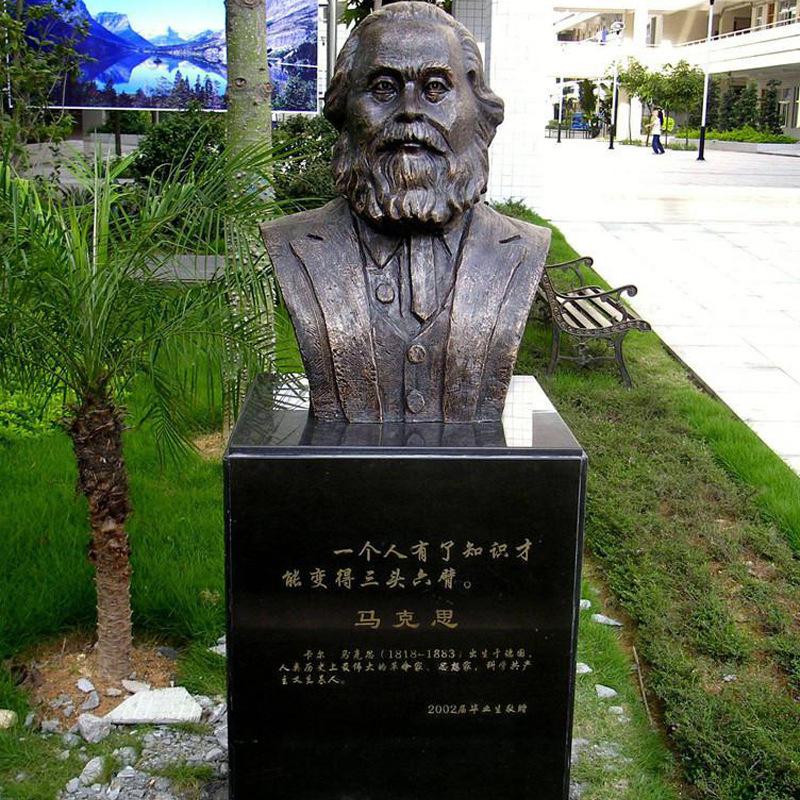 马克思铜雕半身像