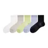 Calcetines finos de punto casual para mujer primavera/verano, calcetines de malla de color liso hasta la pantorrilla, calcetines transpirables estilo ballet para mujer, industria del calcetín de Zhuji