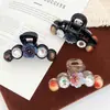 Pinza de Garra de Flor de Pedrería Brillante de Gama Alta Perla Clip para Cabello de Mujer 2026 Nuevo Clip de Tiburón para la Parte Posterior de la Cabeza Pasador Accesorios para el Cabello