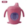 Novo Copo de Silicone com Canudo Infantil da Jing, Copo de Aprendizagem para Bebês com Alça, Copo de Água Infantil de Grau Alimentício, Antiderrapante