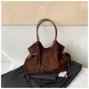 Bolsa Tote Shuai Mijia para Mujer de Gran Capacidad para el Trabajo y el Viaje Otoño 2026 Nuevo Elegante Retro Estilo Coreano Bolso de Hombro Único