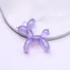 Llavero Colgante Perro Globo Color Transparente Perlado Acrílico Accesorios para Joyería DIY Materiales Hechos a Mano