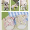 Ropa para Mascotas para Perros y Gatos, Chaleco Espeso para Perros Pequeños Teddy Bichon Pomerania, Chaleco de Algodón con Mangas Volantes Florales