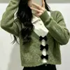 Nuevo Estilo Otoño e Invierno Estilo Mori Juvenil Conjunto de Punto con Lazo, Atuendo Estilo Universitario, Conjunto de Dos Piezas de Suéter Engrosado