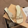 Sandalias de tirón con lazo para mujer, zapatos de estilo suave, nuevas sandalias de cuña de verano para exteriores, sandalias de tacón alto de encaje de malla