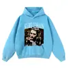 Moletom com Capuz Estilo Vintage Estampa de Rock Retrato Estilo Antigo Batik Tamanho Grande Solto Retro Hoodie