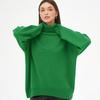 Suéter de cuello alto de color sólido transfronterizo Europeo y Americano Otoño e Invierno 2025 Estilo Clásico Versátil Holgado Elegante Suéter Pulóver