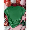 [Código Europeu Transfronteiriço] Camiseta Feminina Lisa de Manga Curta com Gola Redonda Solta de Cor Pura Transfronteiriça