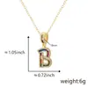 Cor transfronteiriça zircônio micro-incrustado Inglês carta colar pingente de cobre chapeado diamante zircão 18k clavícula cadeia jóias mulheres atacado