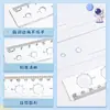Xiao Meng Caricatura Astronauta Juego de Cuatro Piezas Regla Premios de Escuela Primaria Regla Triángulo Multifuncional Transportador Traje de Reglas
