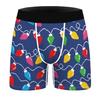 Roupas de Natal Novas Transfronteiriças Estampagem Digital Moda Masculina Poliéster Respirável Roupa Íntima Confortável Cuecas Boxer